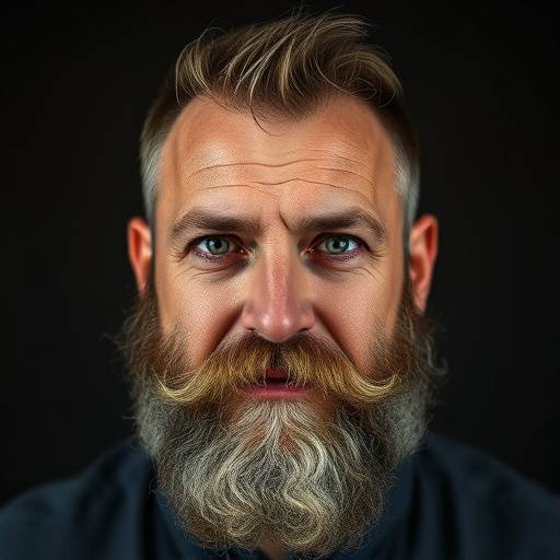 Foto do ator Marcus Bellweather, com barba e um ar de sabedoria.