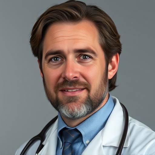 Foto do ator que interpreta o Dr. Aris Thorne